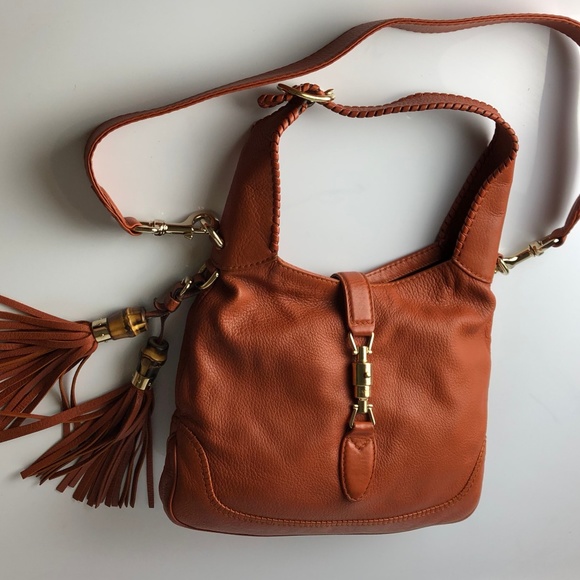 Gucci Handbags - Gucci Jackie Camel Medium Hobo Shoulder Bag